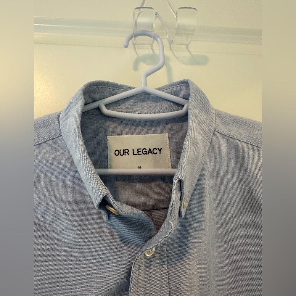 Our Legacy Light Blue Oxford Button-Up Shirt